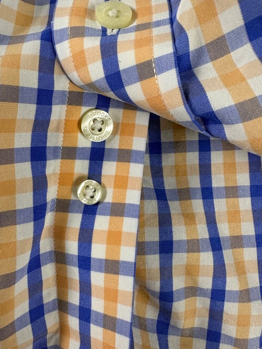 Brooks Brothers Traditional Fit Non-Iron Check Button Down Shirt Men’s L - Picture 4 of 7